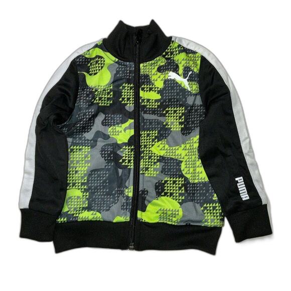 Puma Green And Black And Gray Two-Piece Tracksuit Size 12 months - Picture 2 of 10